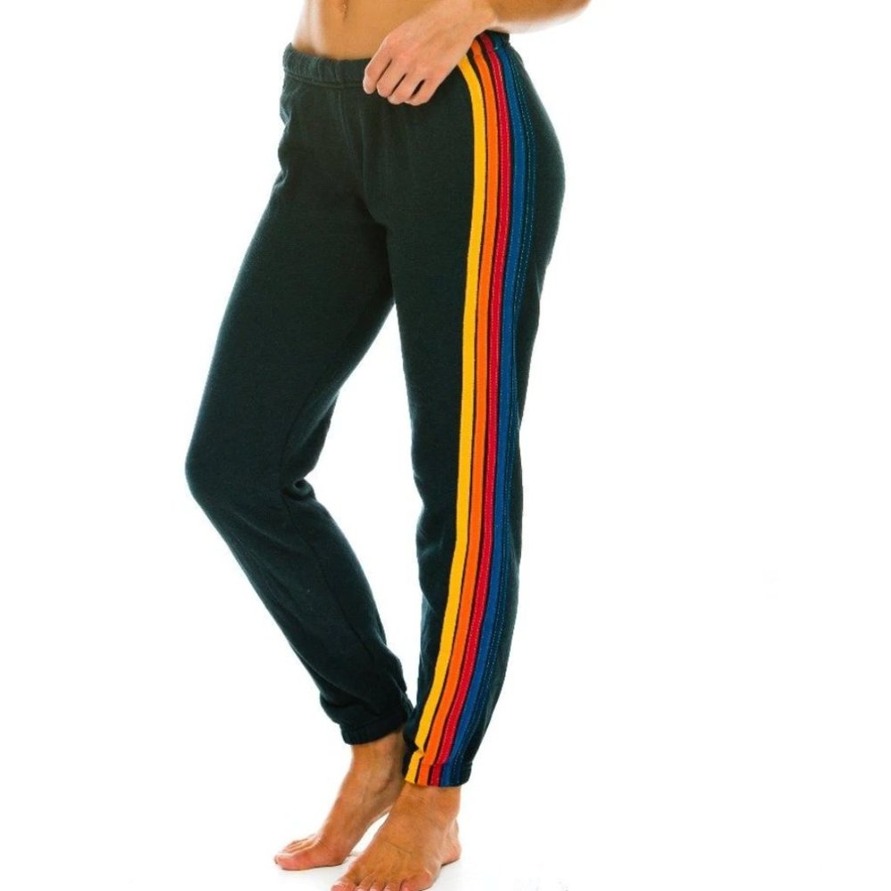 Women’s 5 Stripe Sweatpants - Charcoal